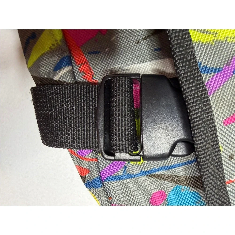 Y2K Paint Splatter Messenger Bag Grey Neon‎ Multi Color Crossbody Satchel Strap